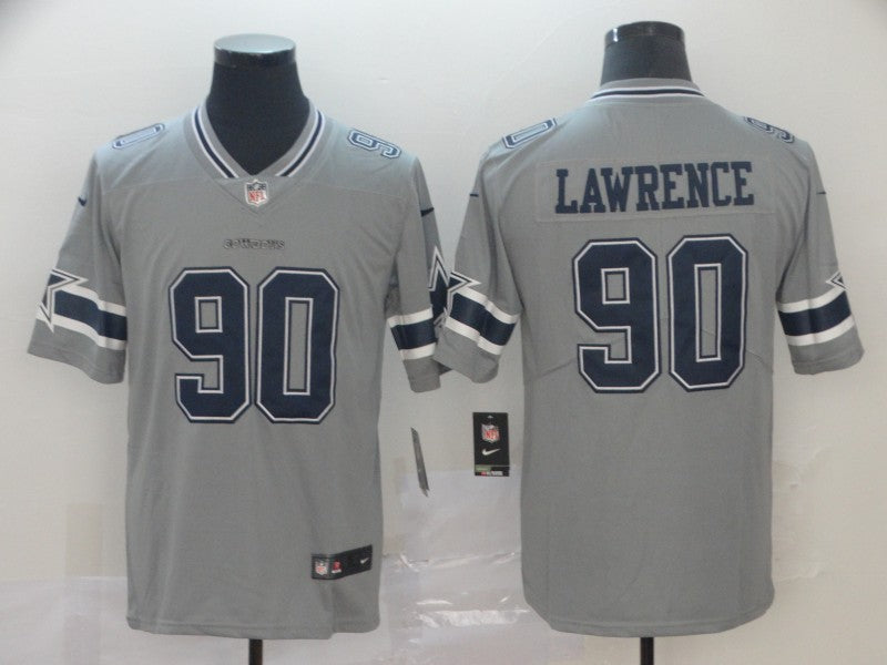 Men's Dallas Cowboys DeMarcus Lawrence #90 Gray Inverted Legend Jersey1 football jersey product view 1