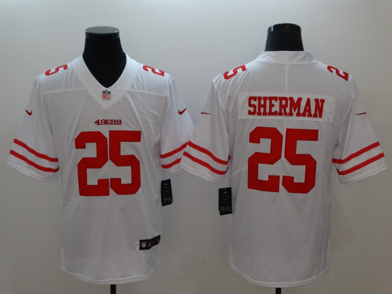 Men's San Francisco 49ers Richard Sherman White Game Jersey football jersey product view 1