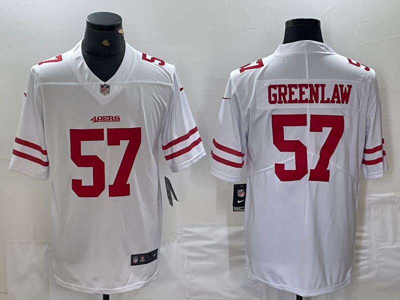 Men's San Francisco 49ers Dre Greenlaw White Game Player Jersey football jersey product view 1