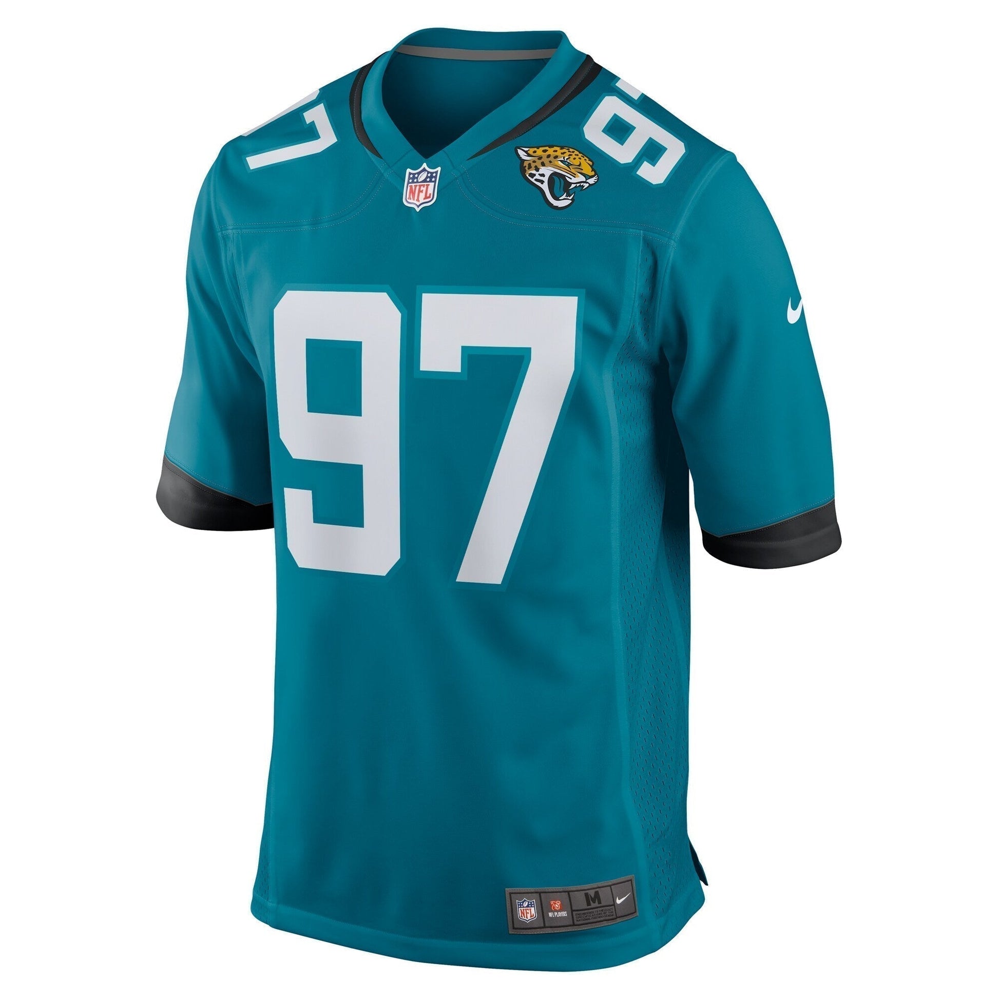 Tommy Togiai Jacksonville Jaguars Team Game Jersey - Teal football jersey product view 2