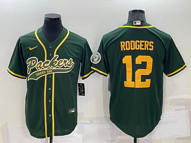 Men's Green Bay Packers Aaron Rodgers Green Player Jersey Joint Edition football jersey product view 1