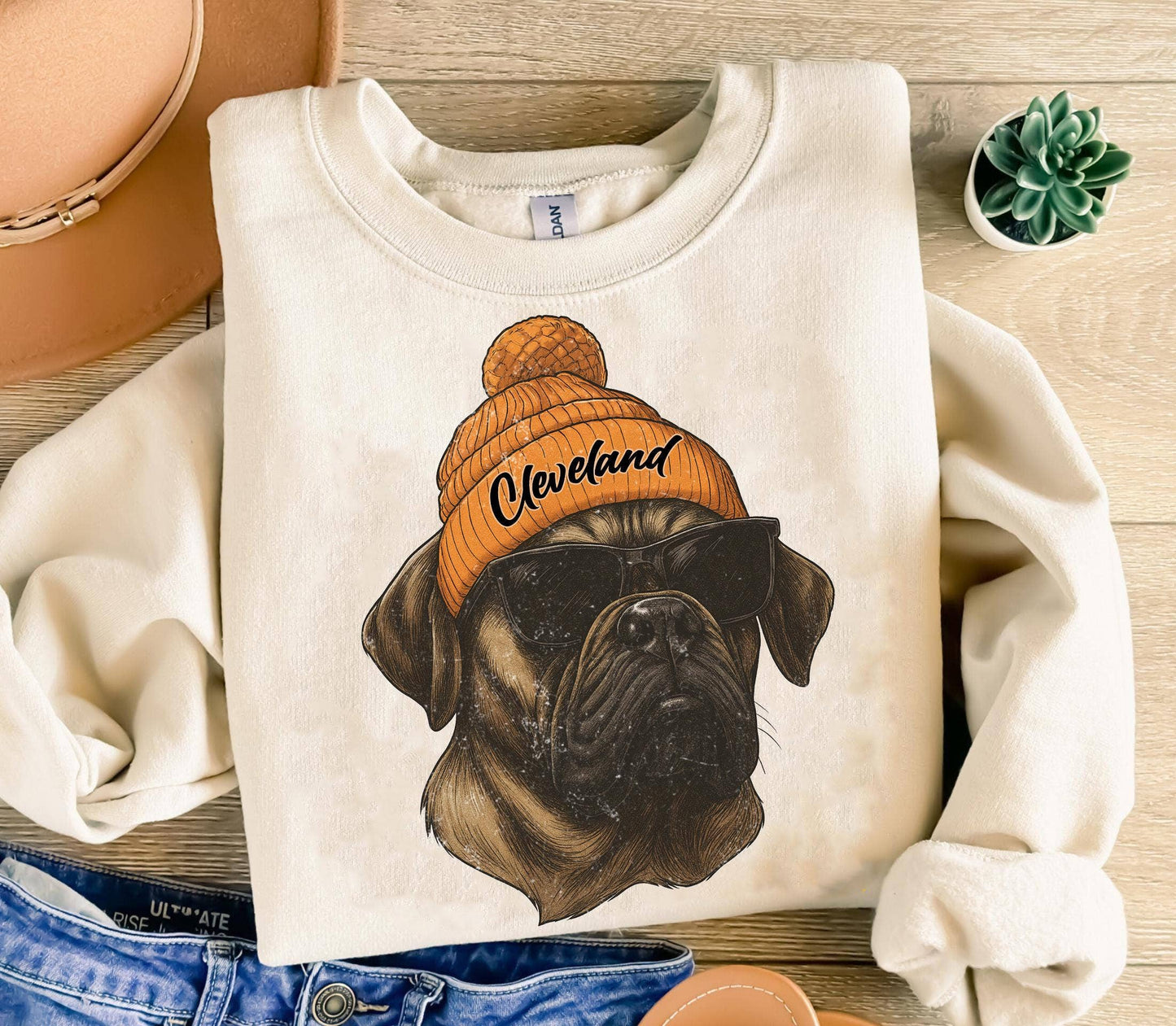 Vintage Cleveland Football Shirt, Retro Style Graphic Tee Unisex T-shirt, Sweatshirt, Hoodie, Long Sleeve Tee - T-Shirt, Sweatshirt, Hoodie
