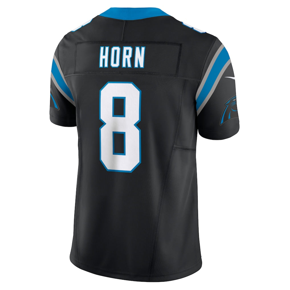 C.Panthers #8 Jaycee Horn Black Vapor F.U.S.E. Limited Jersey football jersey product view 1