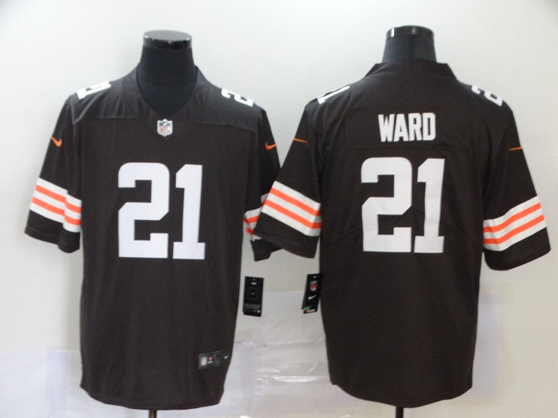 Men's Cleveland Browns Denzel Ward #21 Brown Game Jersey1 football jersey product view 1