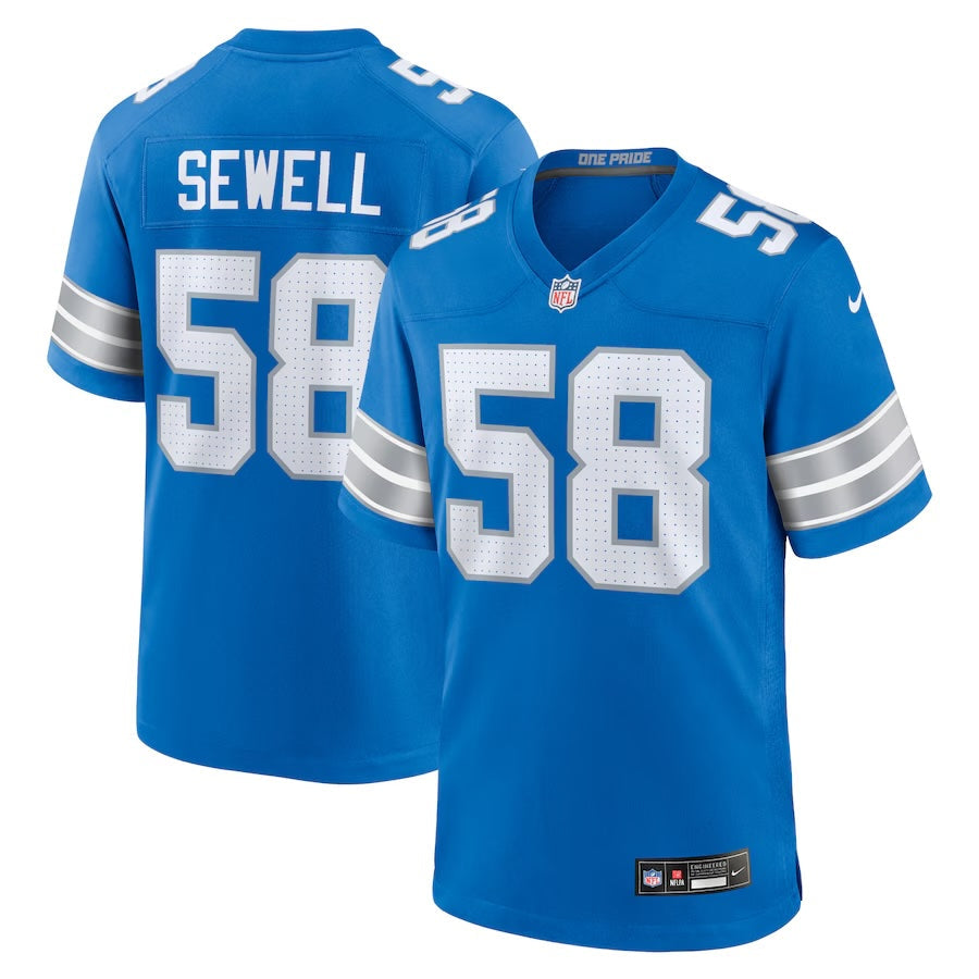 Penei Sewell Detroit Lions 2024 Jersey football jersey product view 1