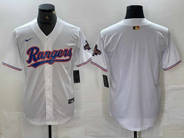 Men's Texas Rangers White Blank 2024 Gold Collection Limited Player Jersey baseball jersey product view 1
