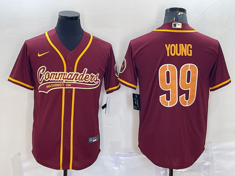 Men's Washington Commanders Chase Young Red Game Jersey Joint Edition football jersey product view 1