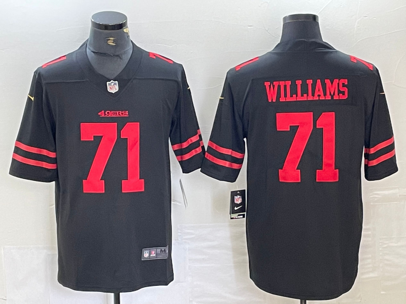 Men's San Francisco 49ers Trent Williams Black Game Player Jersey football jersey product view 1