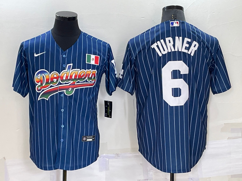 Men's Los Angeles Dodgers Trea Turner Blue Stitched Jersey baseball jersey product view 1
