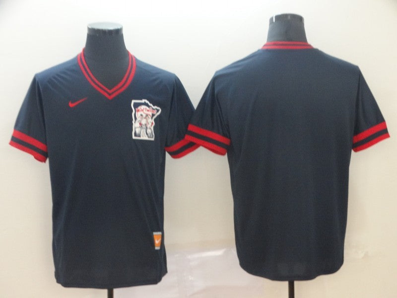Men's Minnesota Twins Navy Replica Blank Jersey1 baseball jersey product view 1