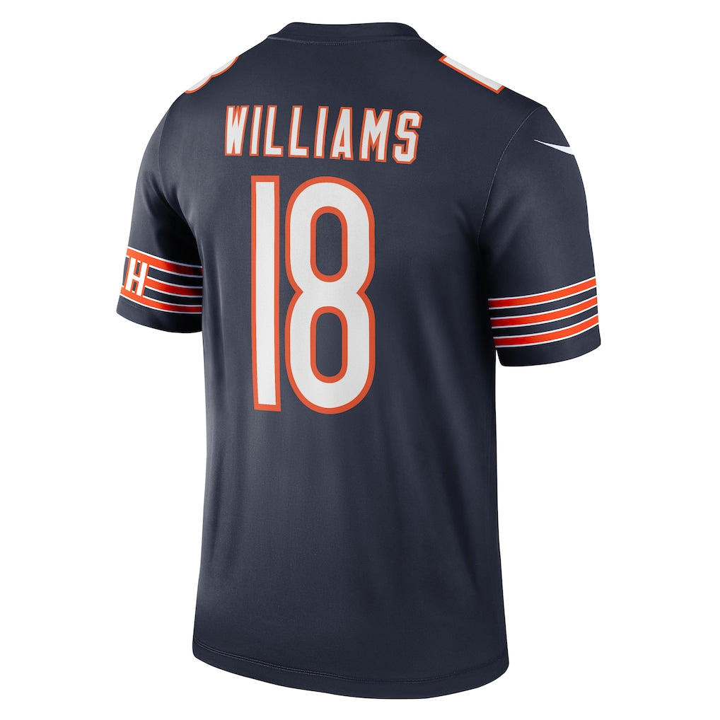 C.Bears #18 Caleb Williams Navy Legend Player Performance Top Jersey football jersey product view 1