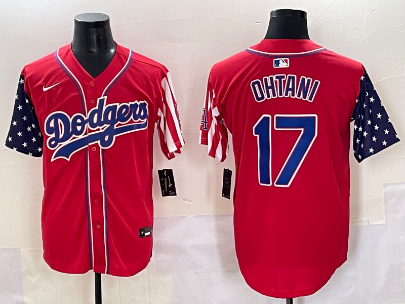 Men's Los Angeles Dodgers Shohei Ohtani Red Limited Player Jersey baseball jersey product view 1