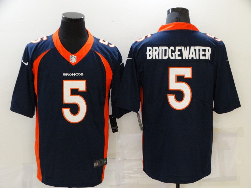 Men's Denver Broncos Teddy Bridgewater #5 Navy Game Jersey1 football jersey product view 1