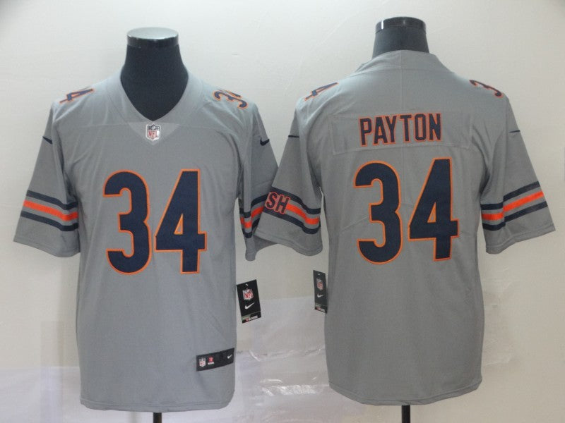 Men's Chicago Bears Walter Payton #34 Gray Game Player Jersey1 football jersey product view 1