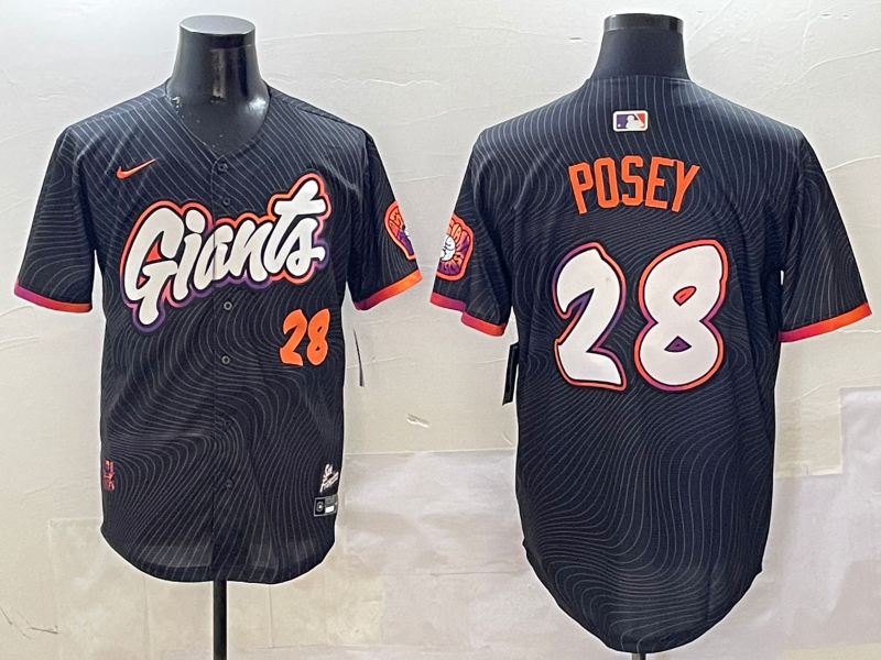Men's San Francisco Giants Buster Posey Black 2025 City Connect Limited Player Jersey baseball jersey product view 1