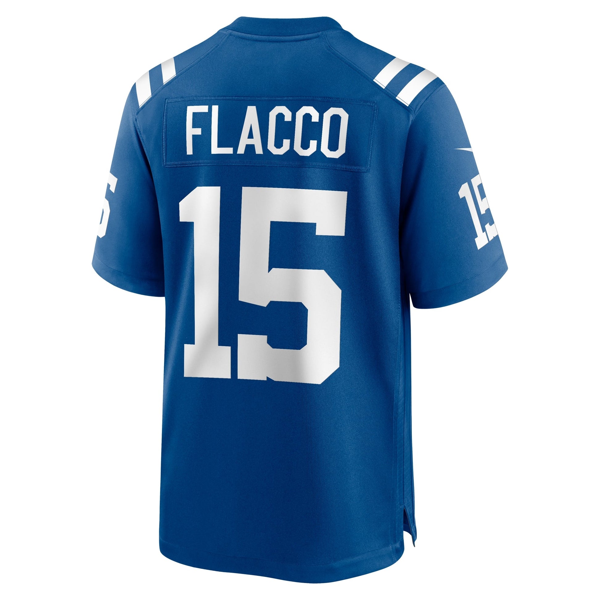 Joe Flacco Indianapolis Colts Game Jersey - Royal football jersey product view 3