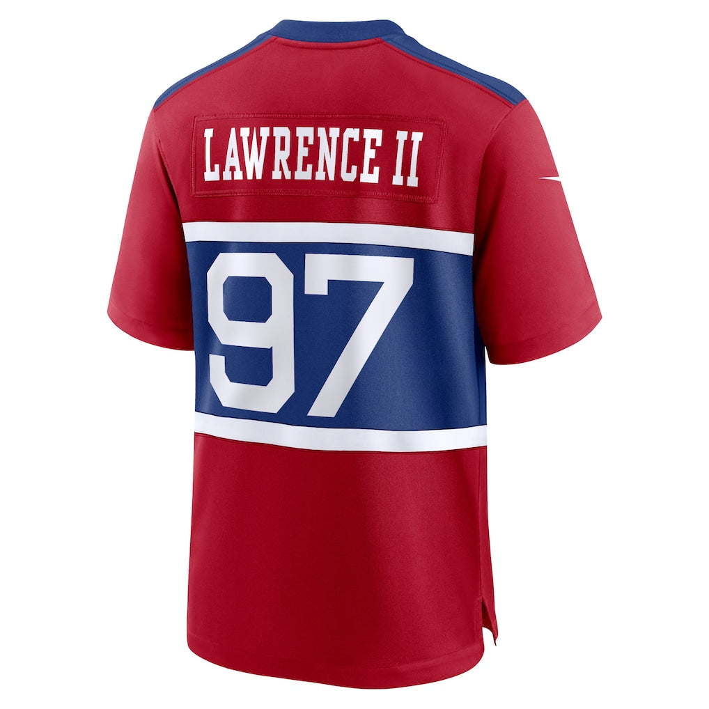 NY.Giants #97 Dexter Lawrence II Century Red Alternate Player Game Jersey sports jersey product view 1