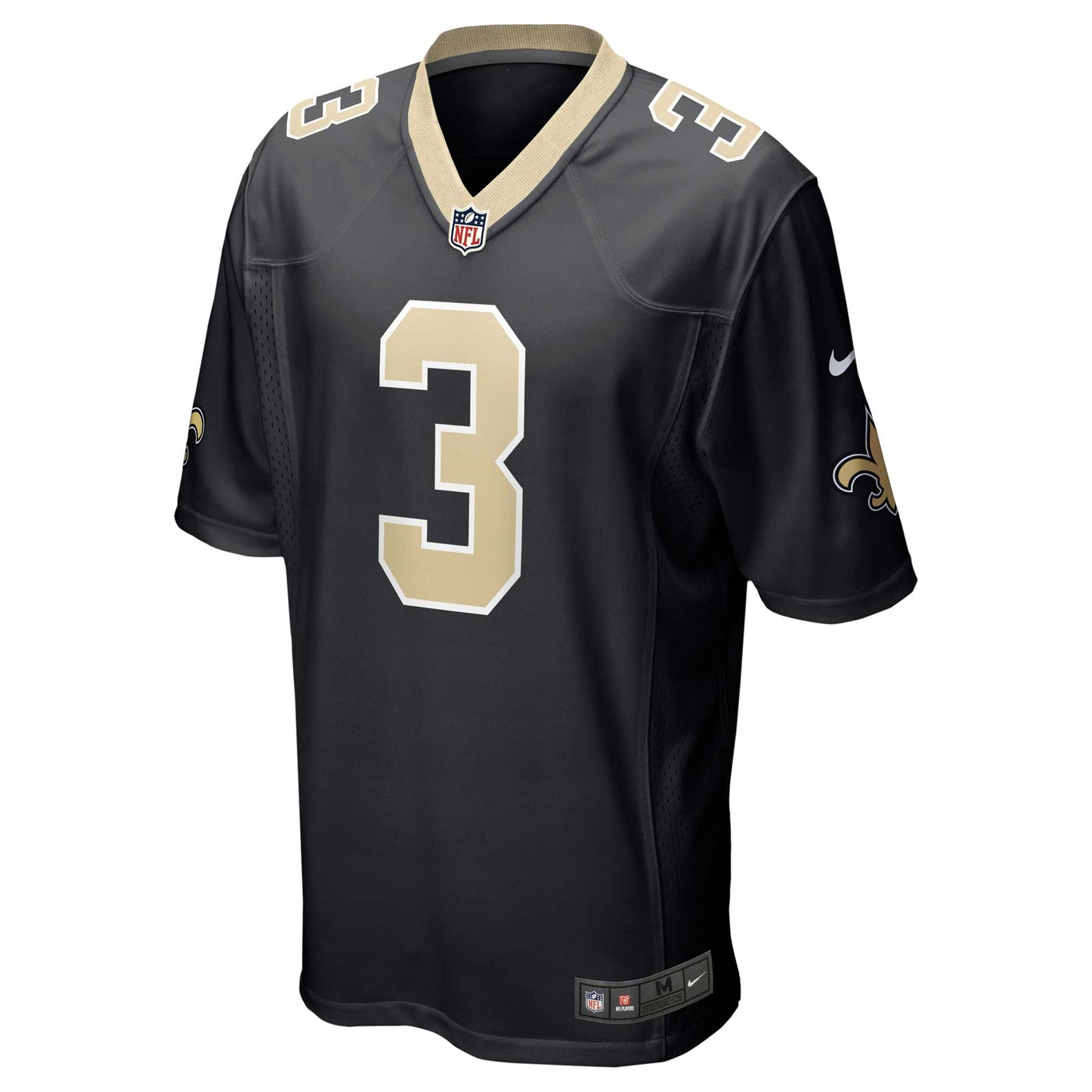 Wil Lutz New Orleans Saints Game Jersey - Black football jersey product view 2