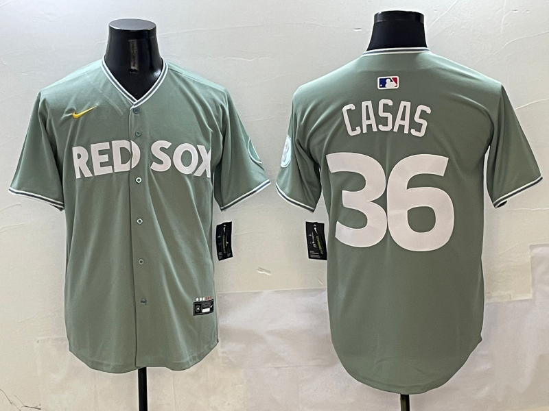 Men's Boston Red Sox Triston Casas #36 Gray 2025 City Connect Limited Player Jersey baseball jersey product view 1