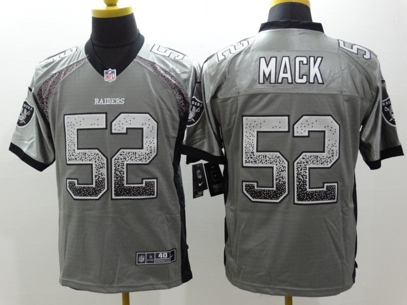 Men's Las Vegas Raiders Khalil Mack #52 Gray Game Player Jersey1 football jersey product view 1