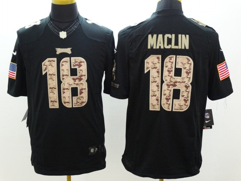 Men's Philadelphia Eagles Jeremy Maclin #18 Black Game Jersey1 football jersey product view 1