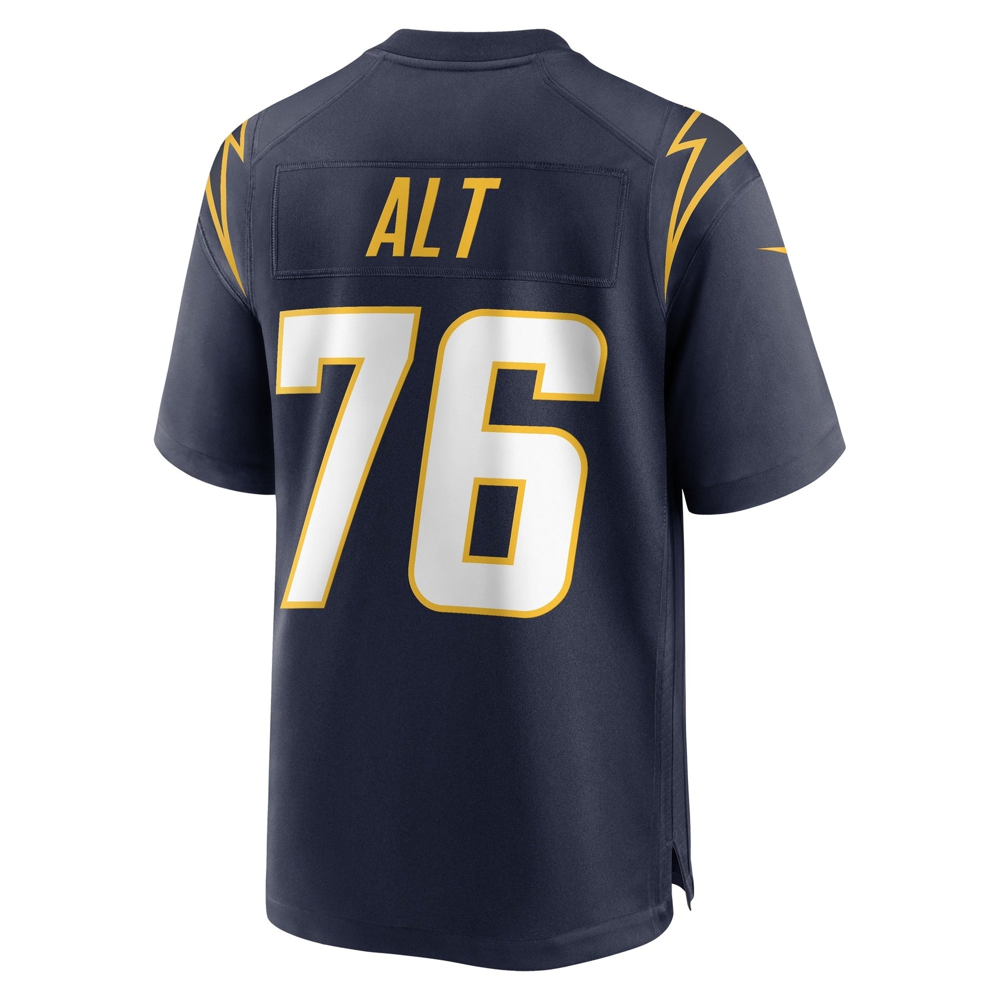Joe Alt Los Angeles Chargers Game Jersey - Navy football jersey product view 3