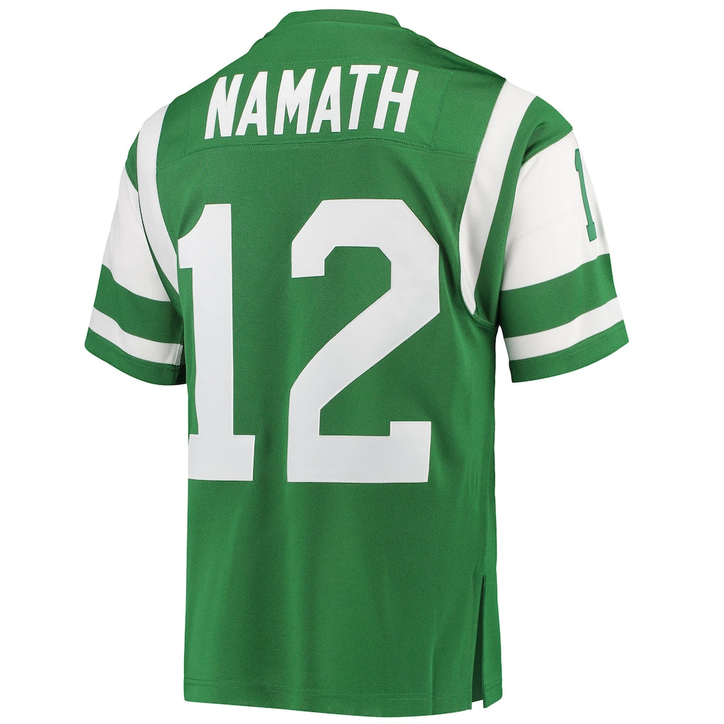 NY.Jets #12 Joe Namath Green Authentic Throwback Retired Player Jersey football jersey product view 1