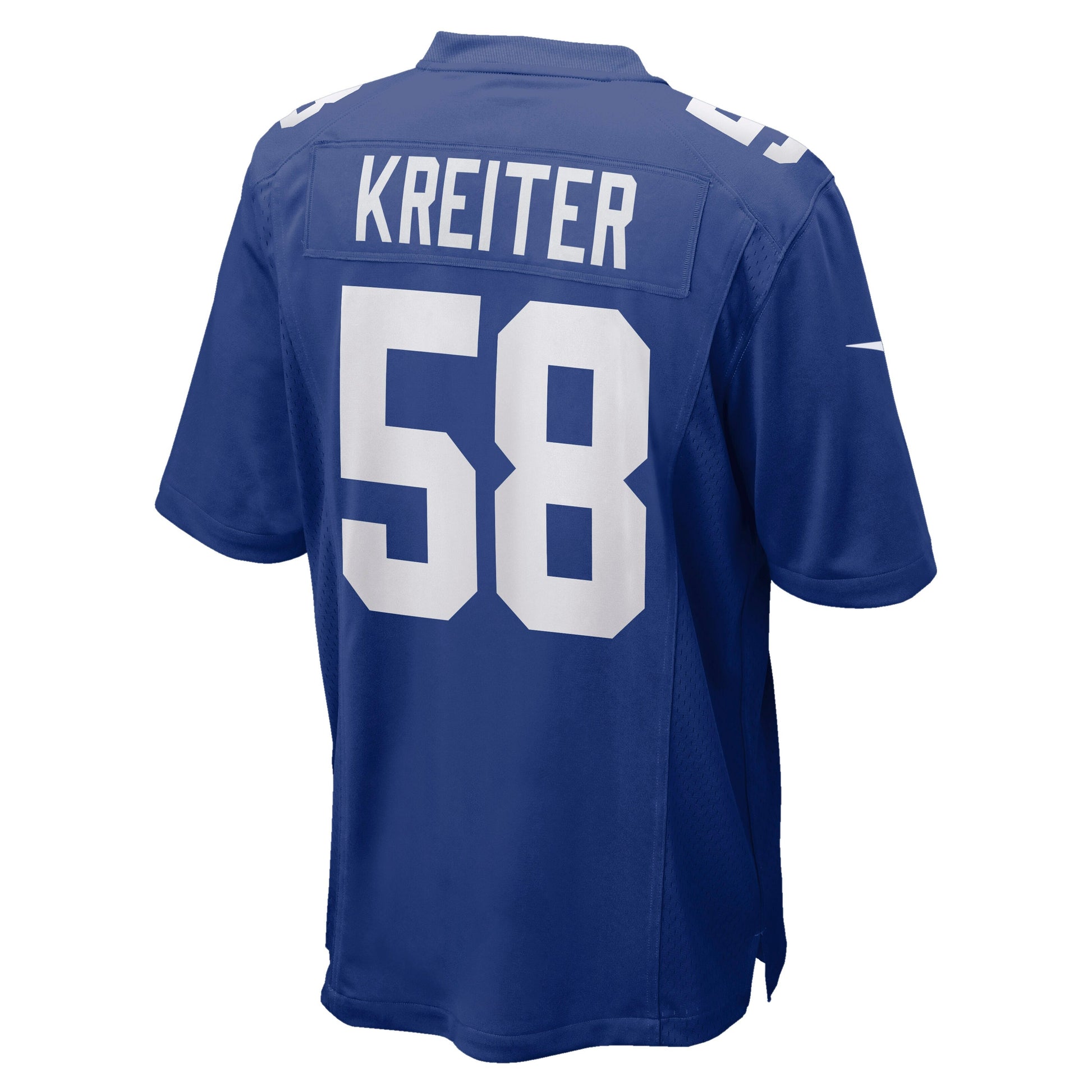 Casey Kreiter New York Giants Game Jersey - Royal football jersey product view 3