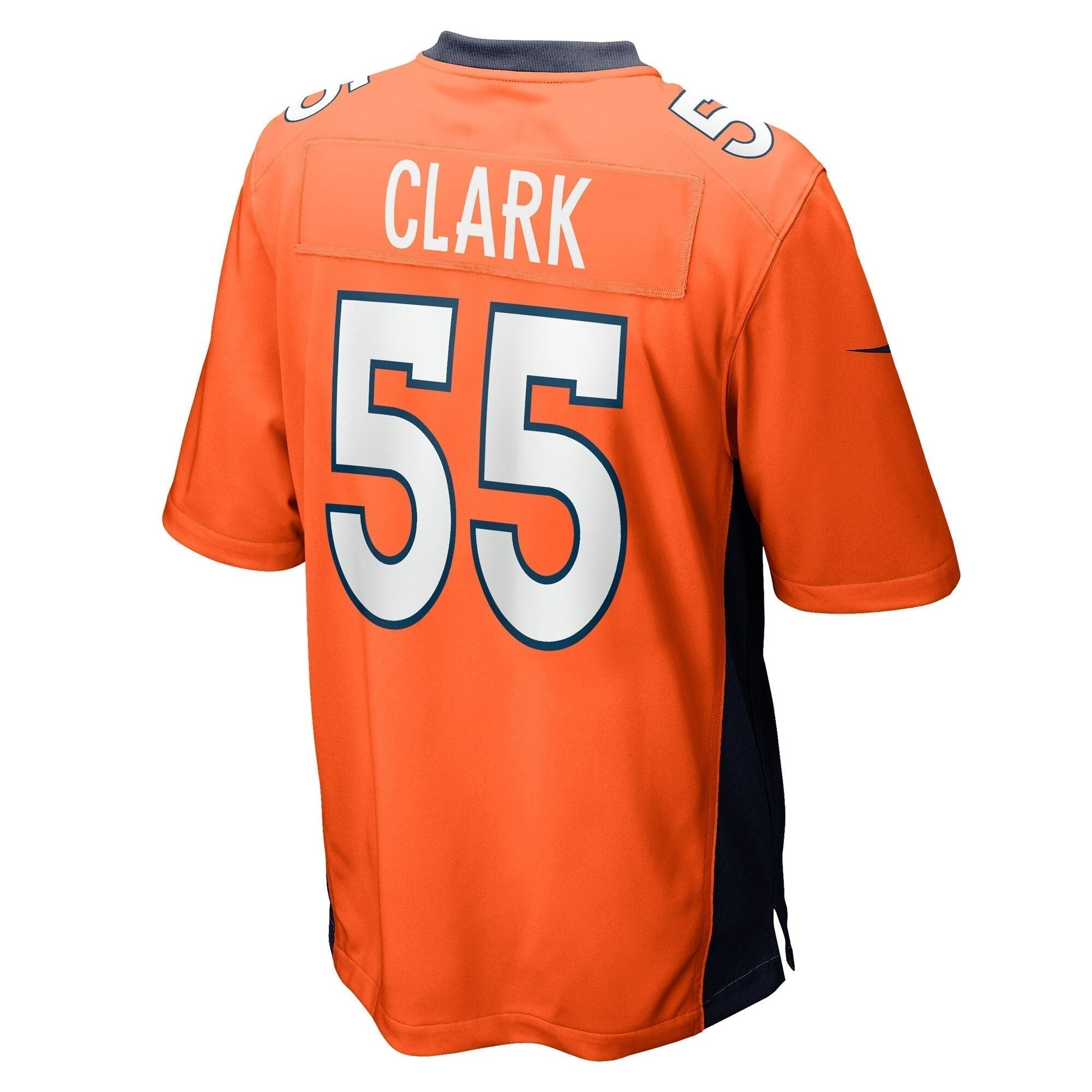 Frank Clark Denver Broncos Team Game Jersey - Orange football jersey product view 3