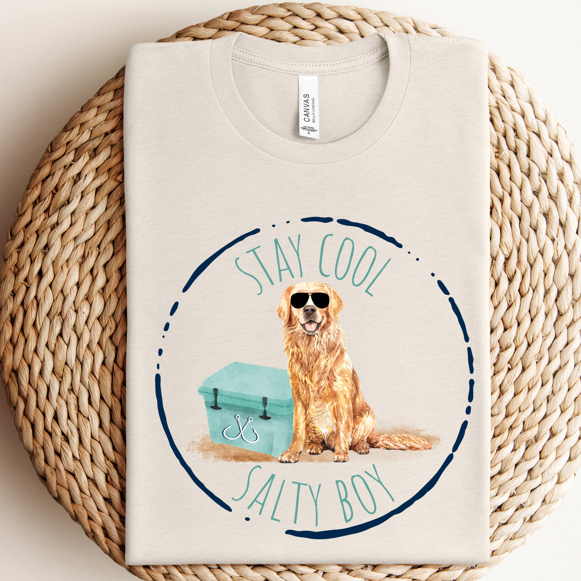 Salty Boy Dog Graphic Tee Unisex T-shirt, Sweatshirt, Hoodie, Long Sleeve Tee - T-Shirt, Sweatshirt, Hoodie