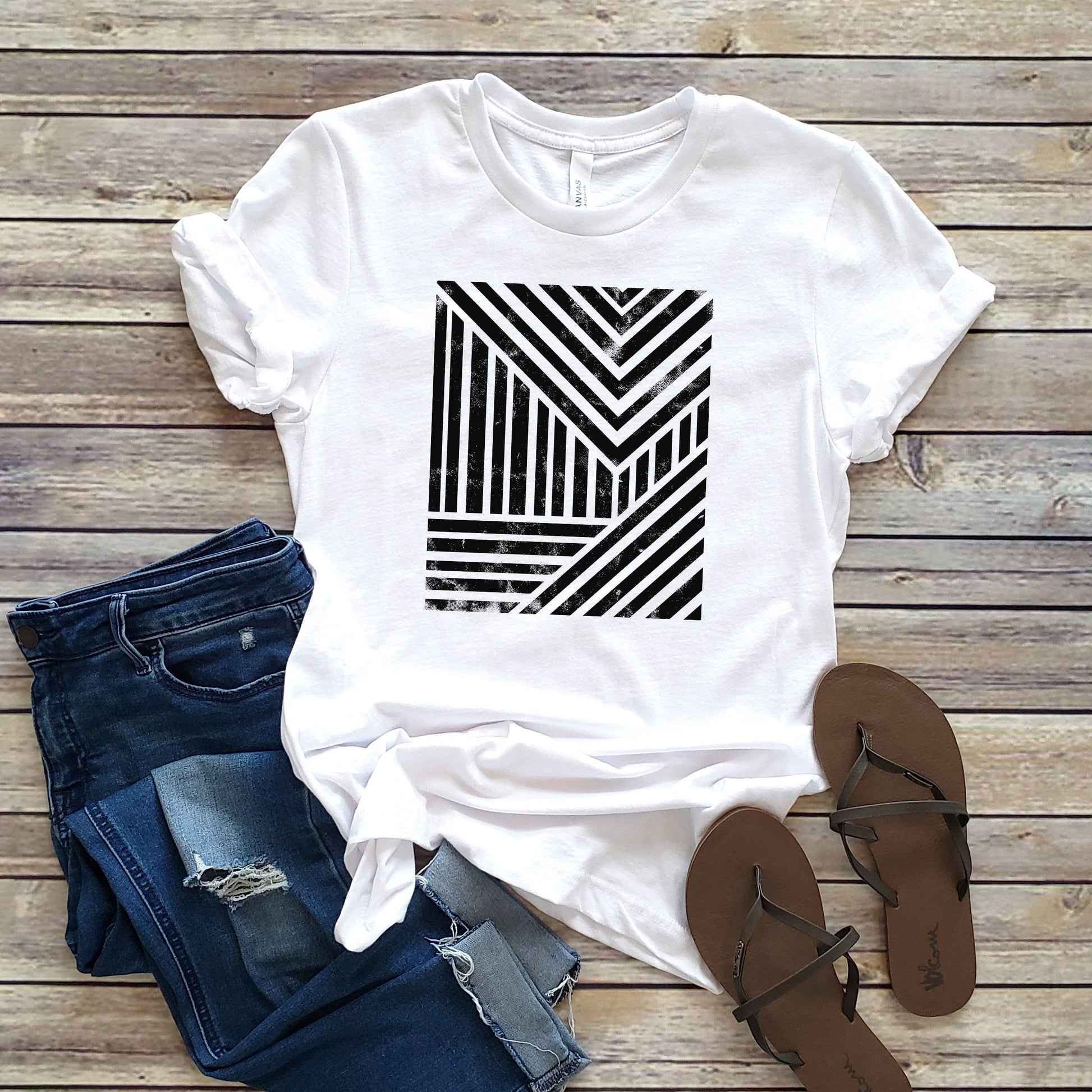 Geometric Abstract Tee | Sizes XS-2XL Unisex T-shirt, Sweatshirt, Hoodie, Long Sleeve Tee - T-Shirt, Sweatshirt, Hoodie