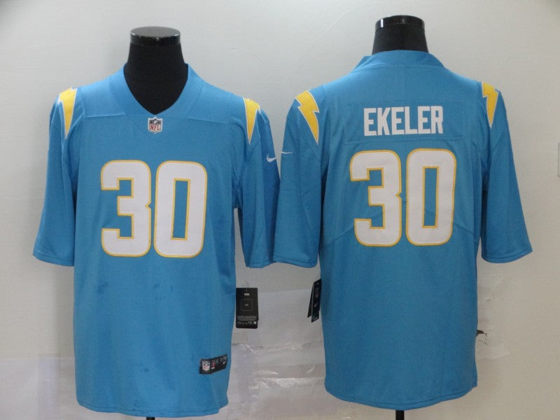 Men's Los Angeles Chargers Austin Ekeler Powder Blue Player Game Jersey football jersey product view 1