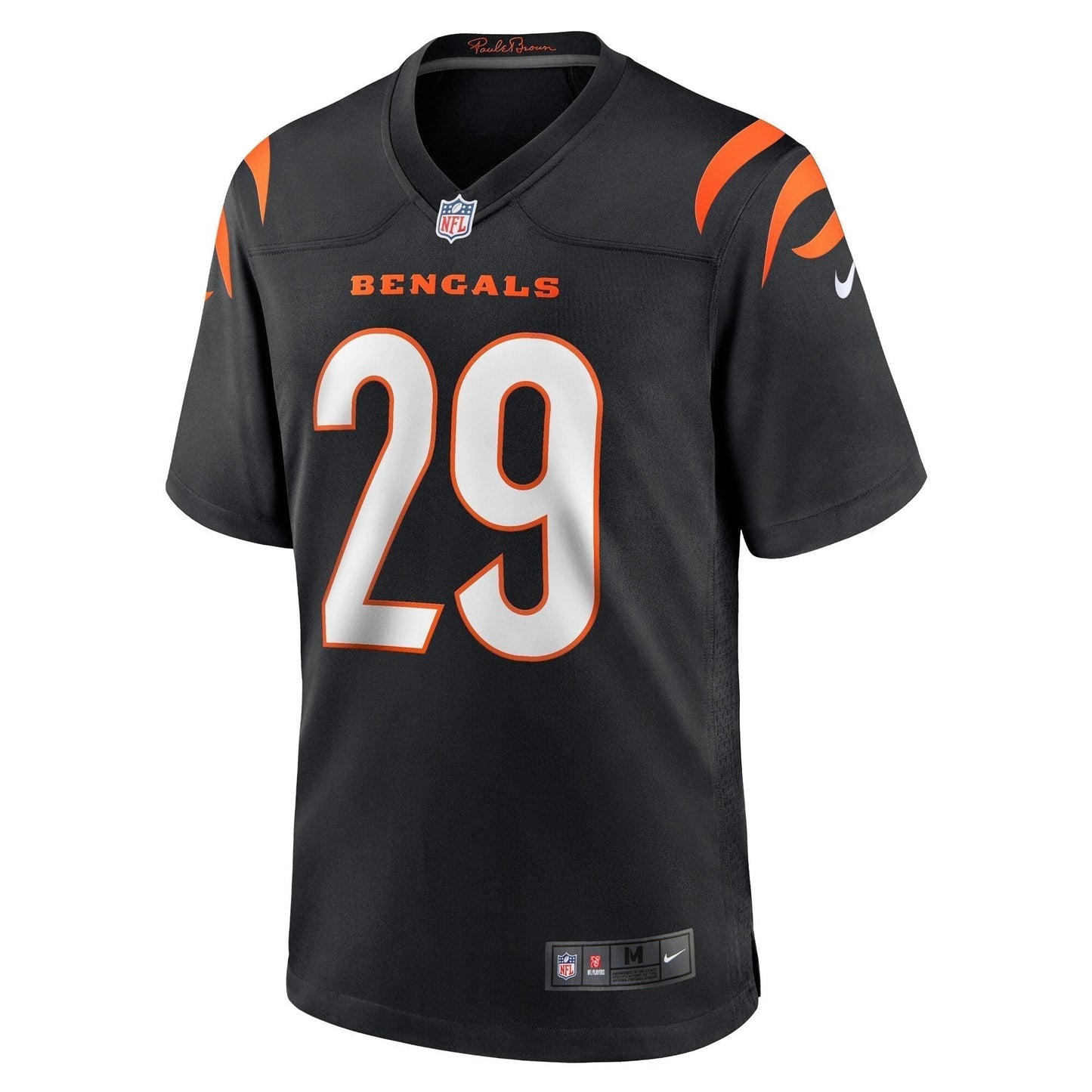 Cam Taylor-Britt Cincinnati Bengals Game Jersey - Black football jersey product view 2