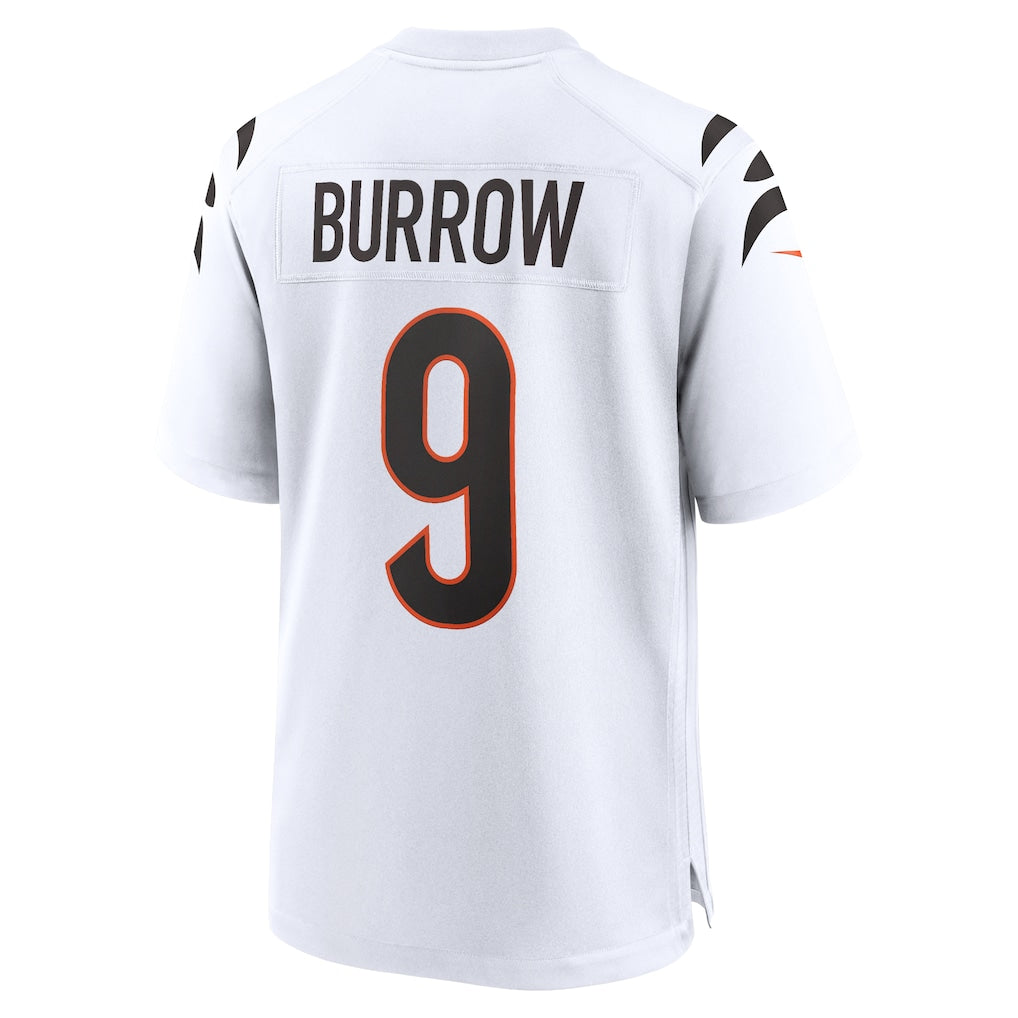 C.Bengals #9 Joe Burrow White Game Jersey football jersey product view 1