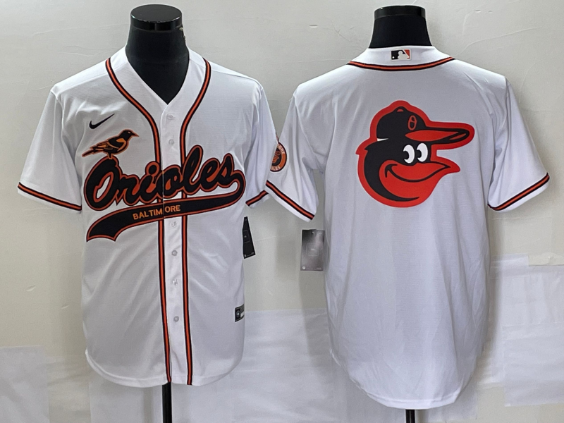 Men's Baltimore Orioles White Replica Player Jersey Joint Edition baseball jersey product view 1