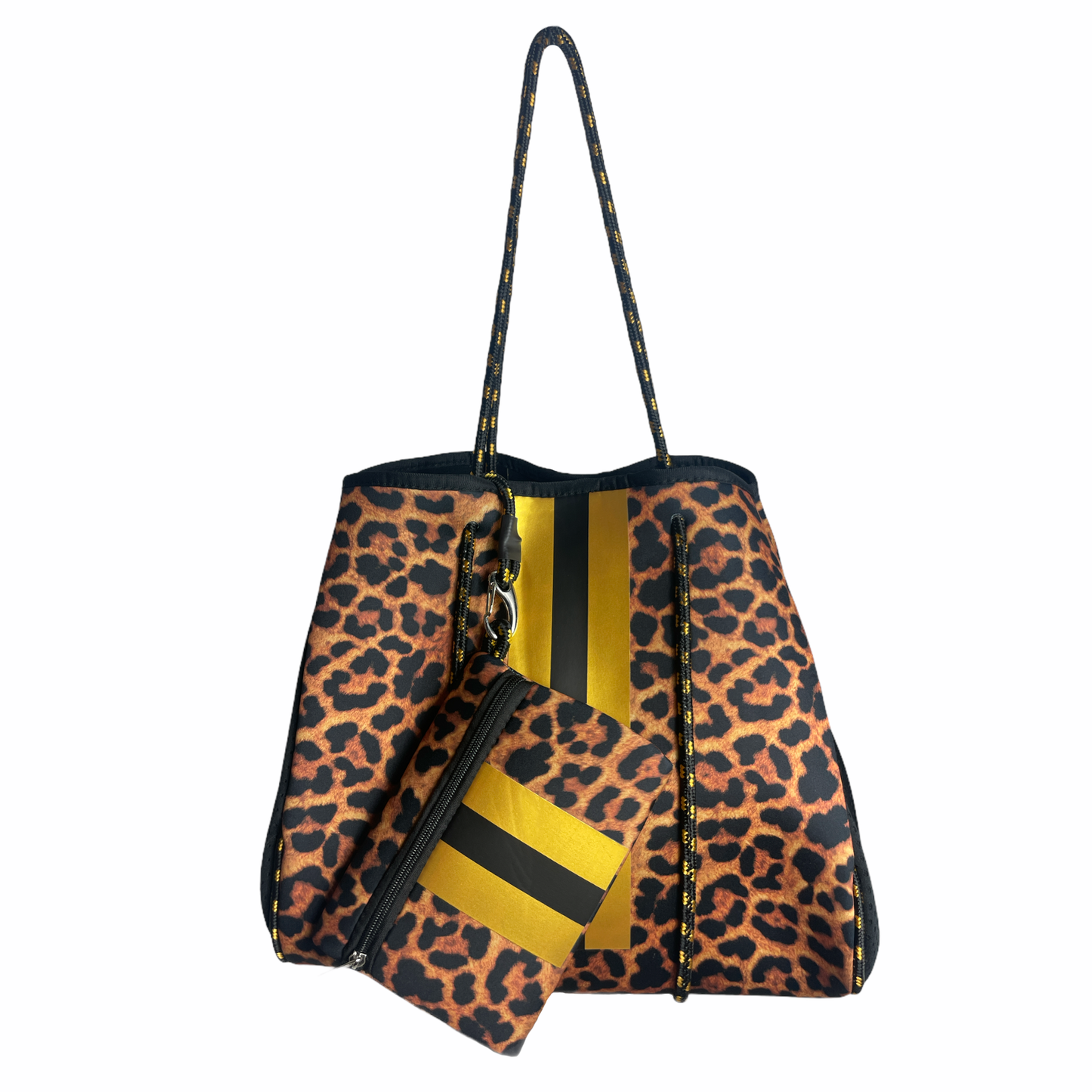 NP-4500 Leopard Brown Gold Neoprene Tote Bag Unisex T-shirt, Sweatshirt, Hoodie, Long Sleeve Tee - T-Shirt, Sweatshirt, Hoodie