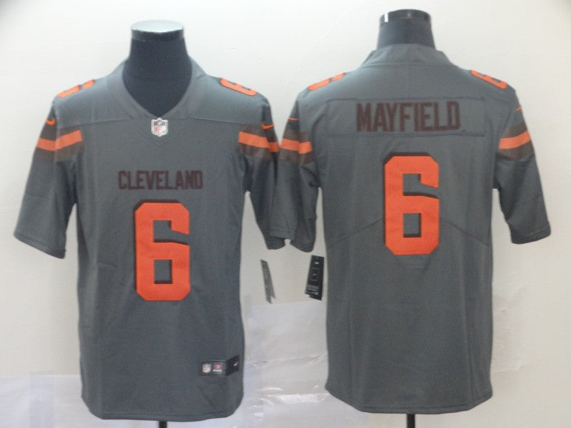 Men's Cleveland Browns Baker Mayfield Gray Inverted Legend Jersey1 football jersey product view 1