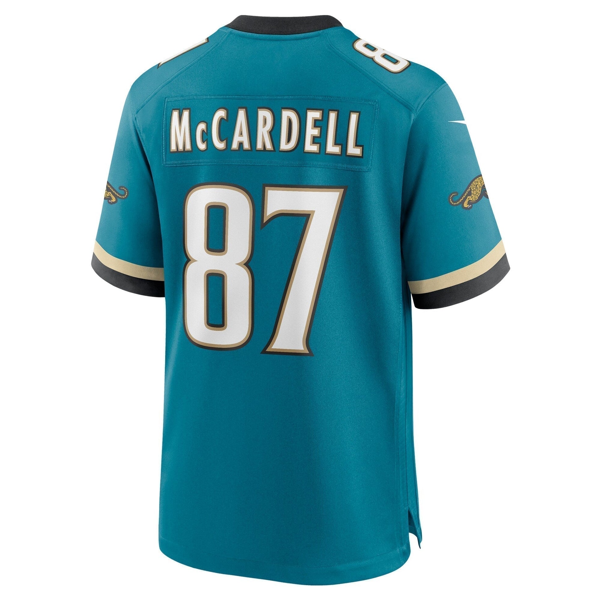 Keenan McCardell Jacksonville Jaguars Prowler Throwback Retired Game Jersey - Teal football jersey product view 3