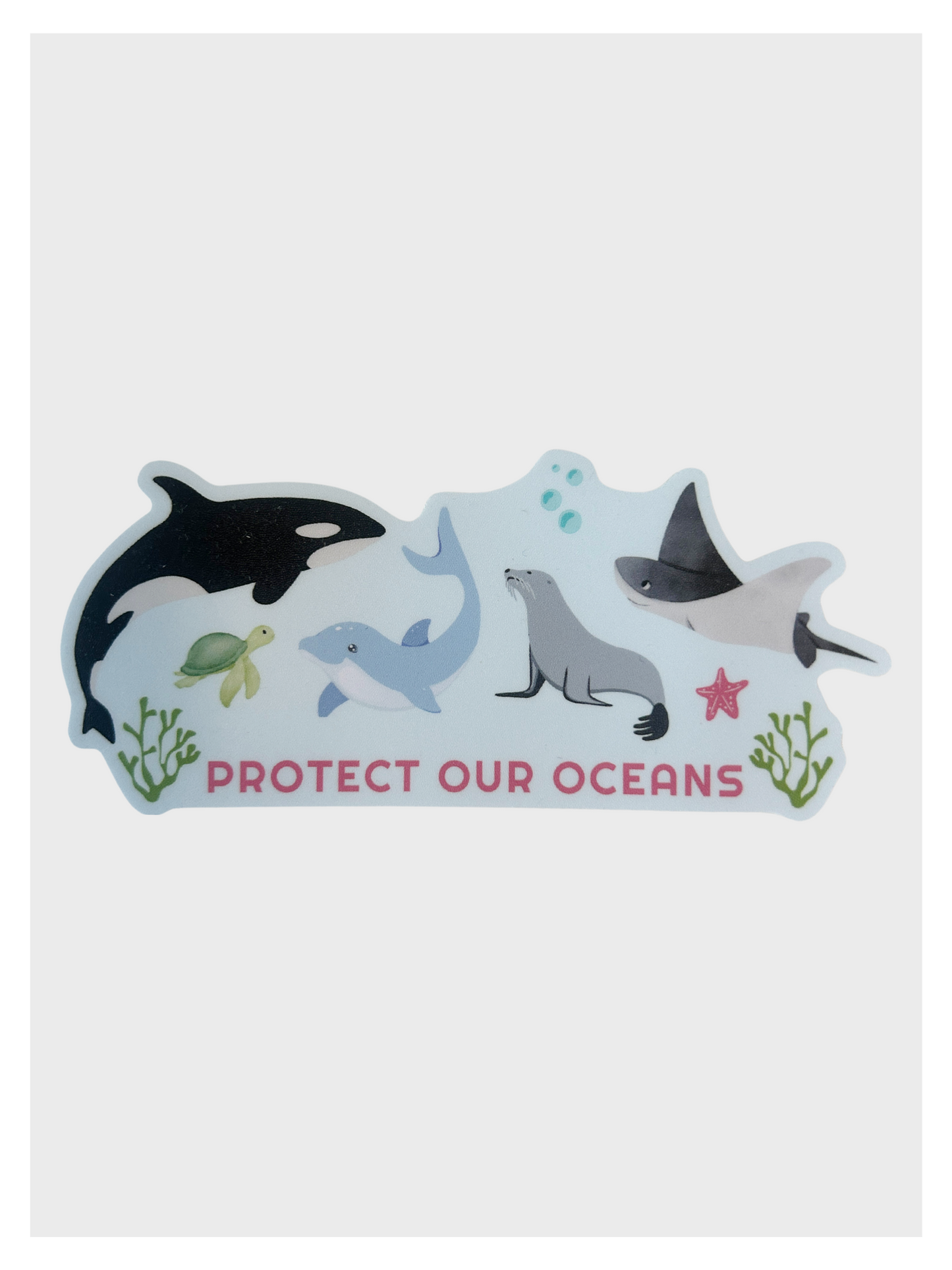 Protect Our Oceans Sticker Unisex T-shirt, Sweatshirt, Hoodie, Long Sleeve Tee - T-Shirt, Sweatshirt, Hoodie