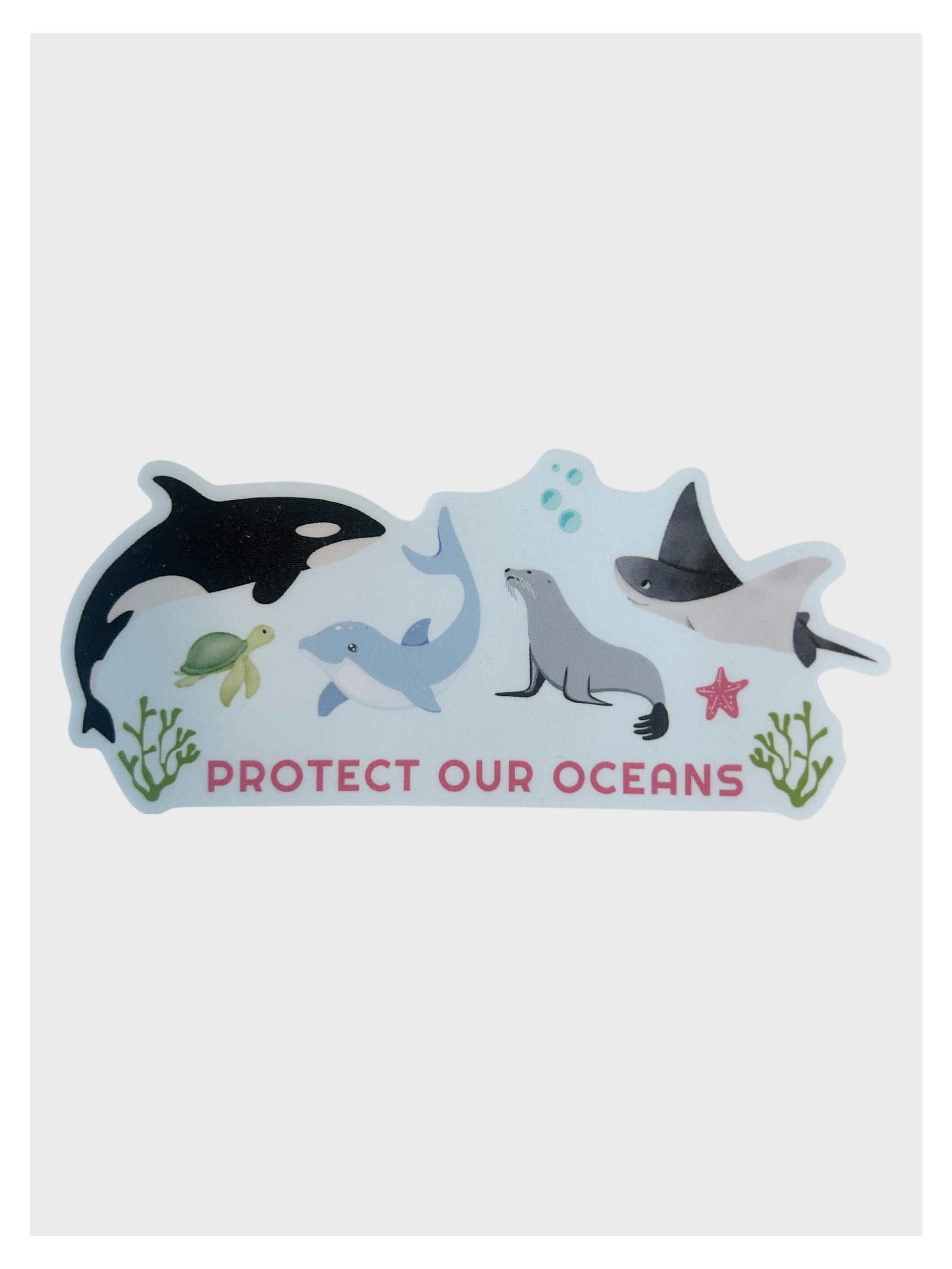 Protect Our Oceans Sticker Unisex T-shirt, Sweatshirt, Hoodie, Long Sleeve Tee - T-Shirt, Sweatshirt, Hoodie