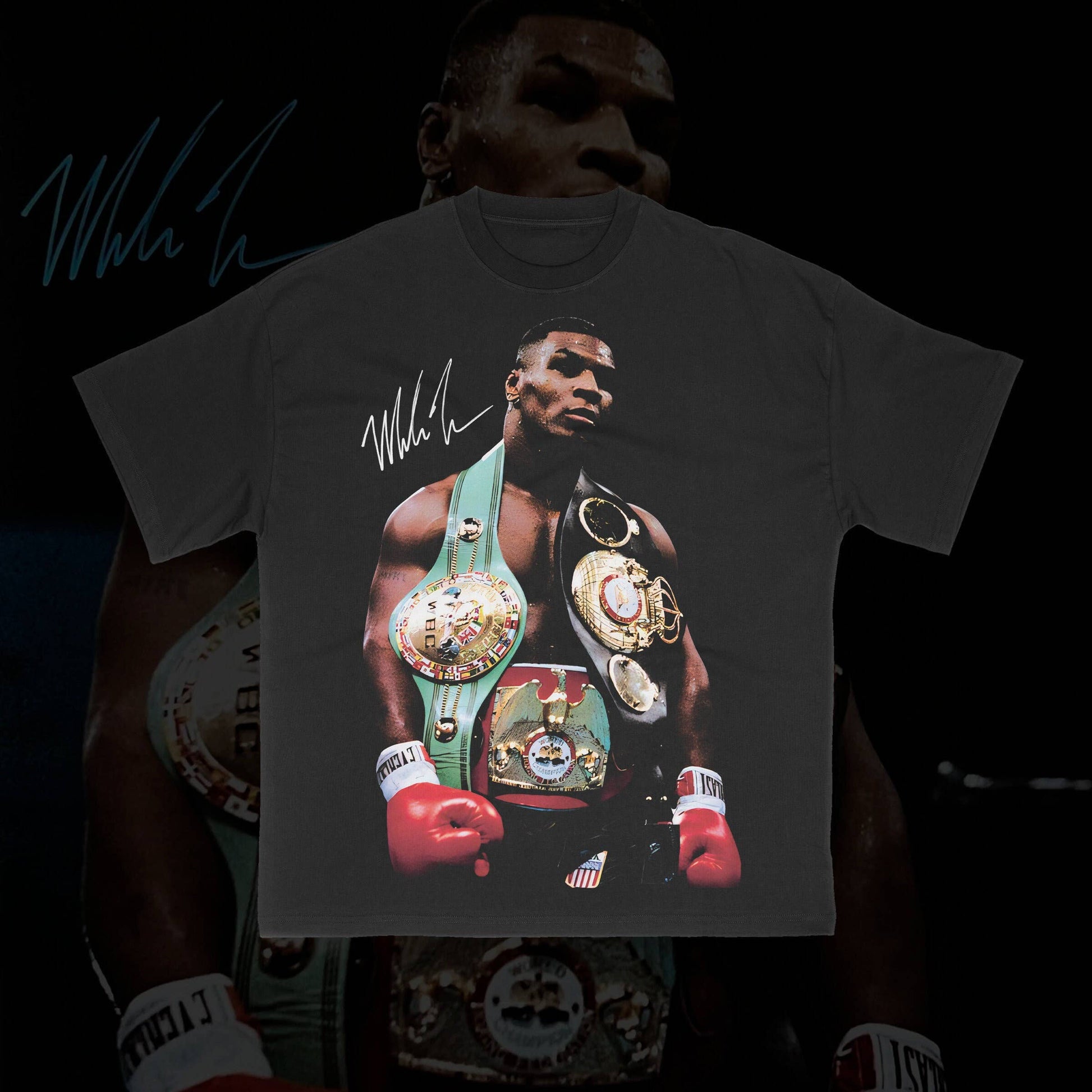 Mike Tyson Boxing Graphic Tee - Y2K Vintage Autographed Shir Unisex T-shirt, Sweatshirt, Hoodie, Long Sleeve Tee - T-Shirt, Sweatshirt, Hoodie