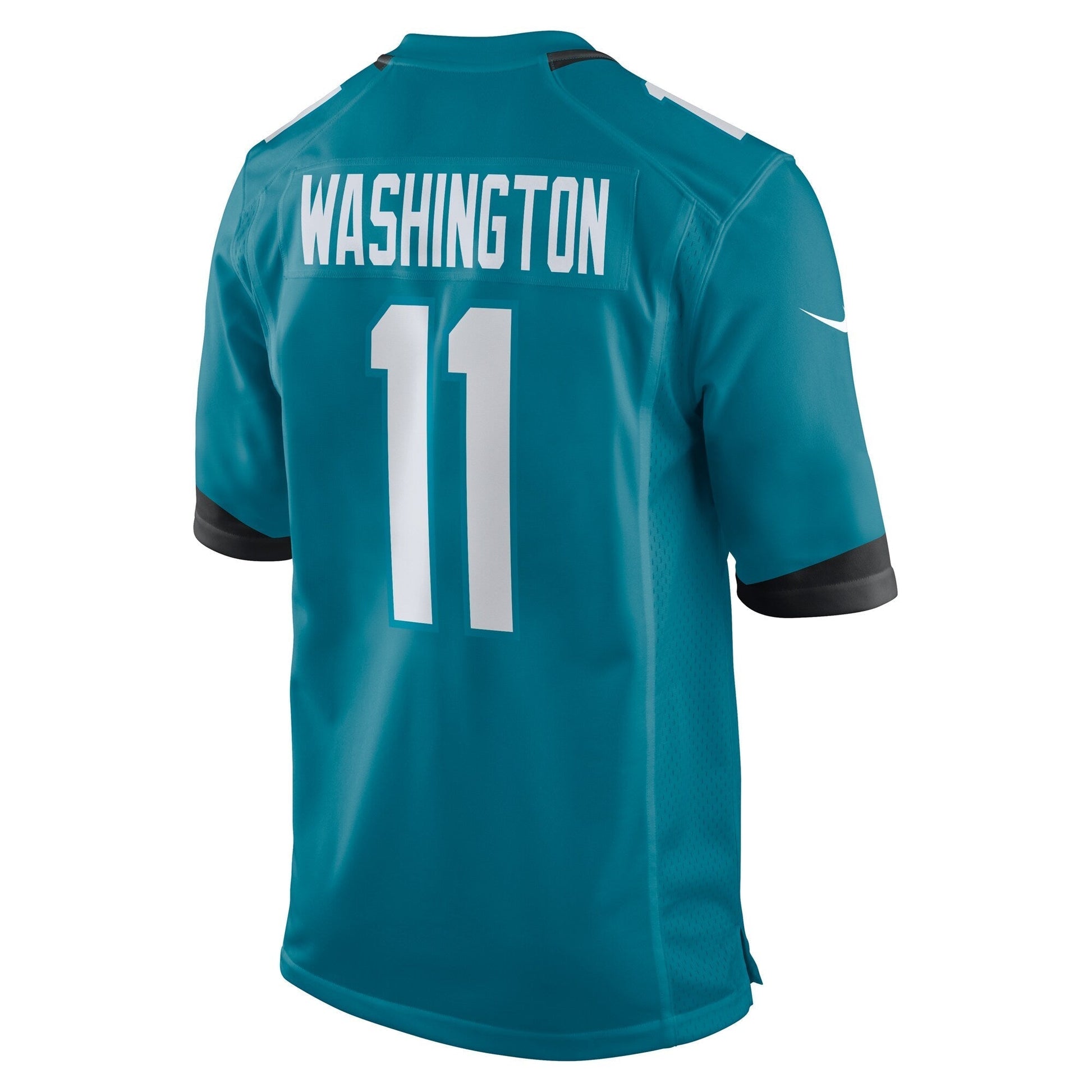Parker Washington Jacksonville Jaguars Team Game Jersey - Teal football jersey product view 3