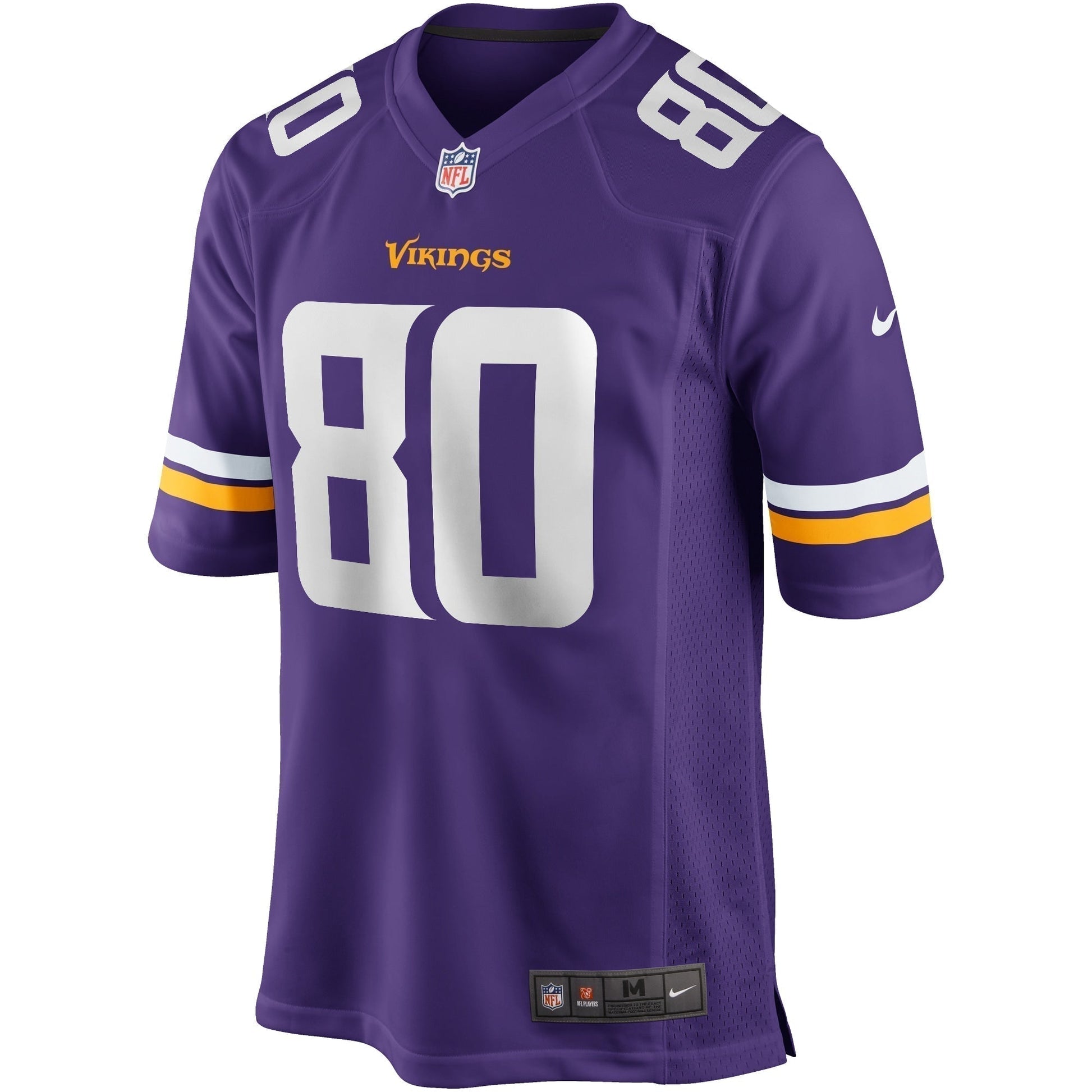 Cris Carter Minnesota Vikings Game Retired Jersey - Purple football jersey product view 2