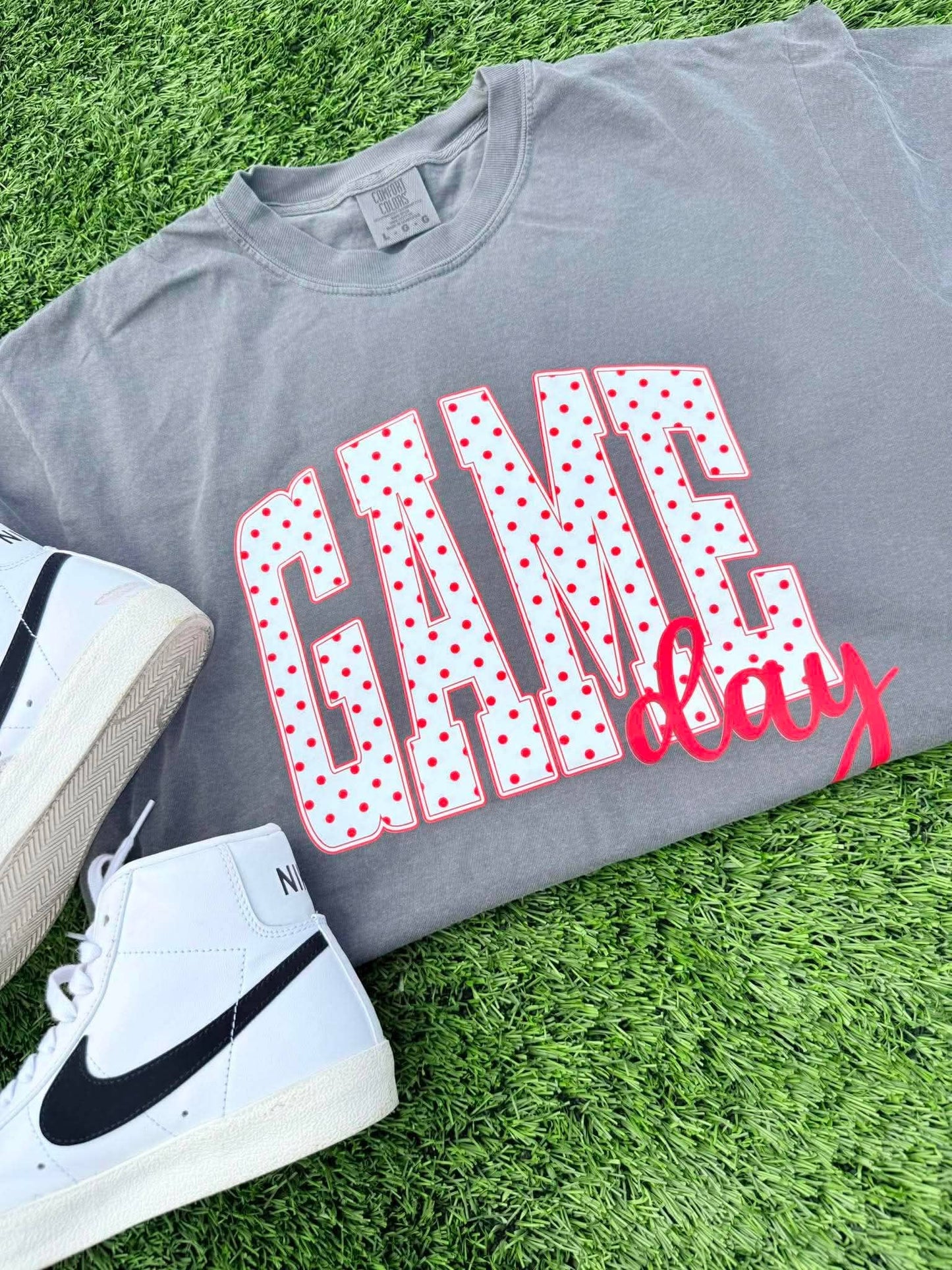 Large Game Day Polka Dot GAME102 Dtf Top Unisex T-shirt, Sweatshirt, Hoodie, Long Sleeve Tee - T-Shirt, Sweatshirt, Hoodie