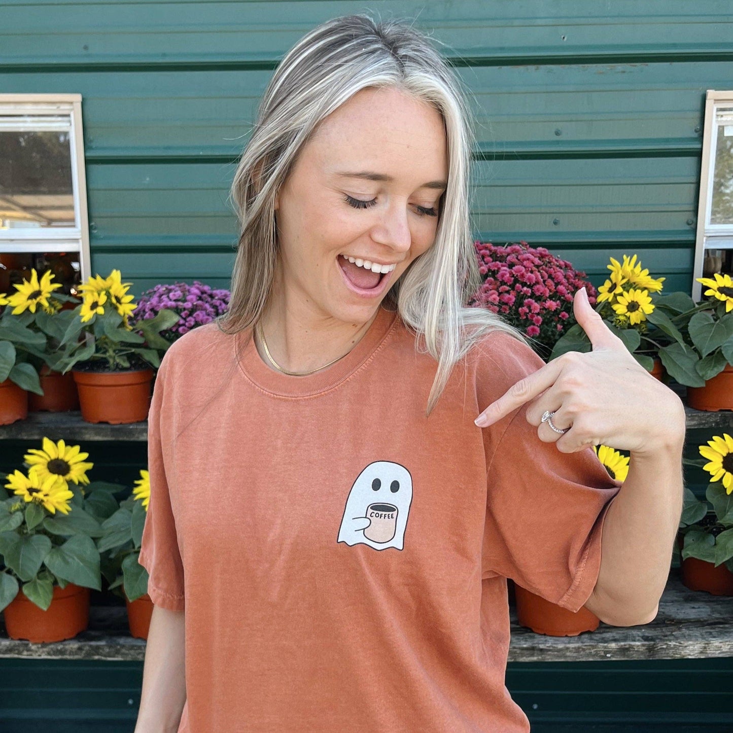 Ghost Coffee Unisex T-shirt, Sweatshirt, Hoodie, Long Sleeve Tee - T-Shirt, Sweatshirt, Hoodie