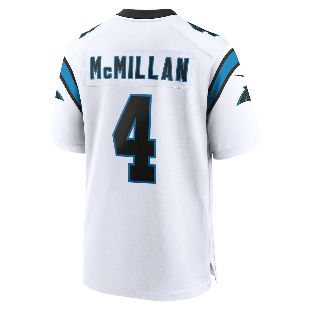 C.Panthers #4 Tetairoa McMillan White Game Jersey sports jersey product view 1