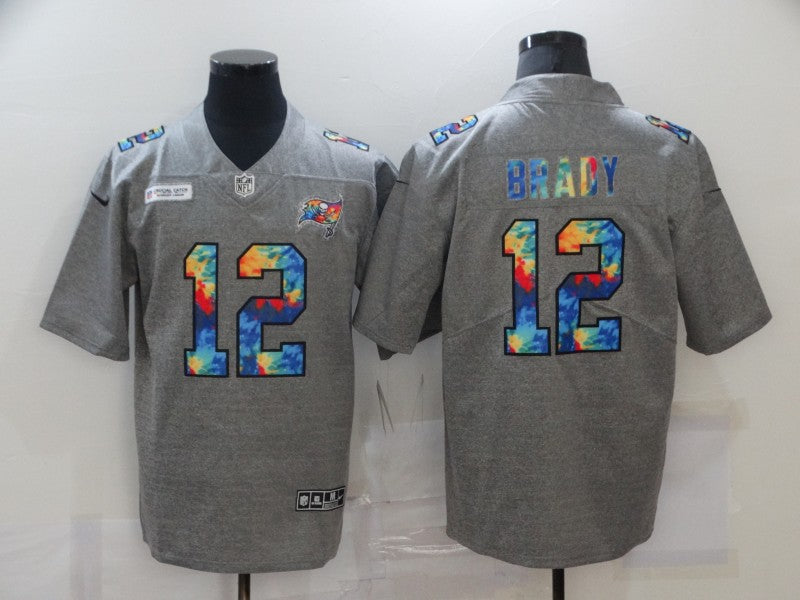 Men's Tampa Bay Buccaneers Tom Brady #12 Gray Player Game Jersey1 football jersey product view 1