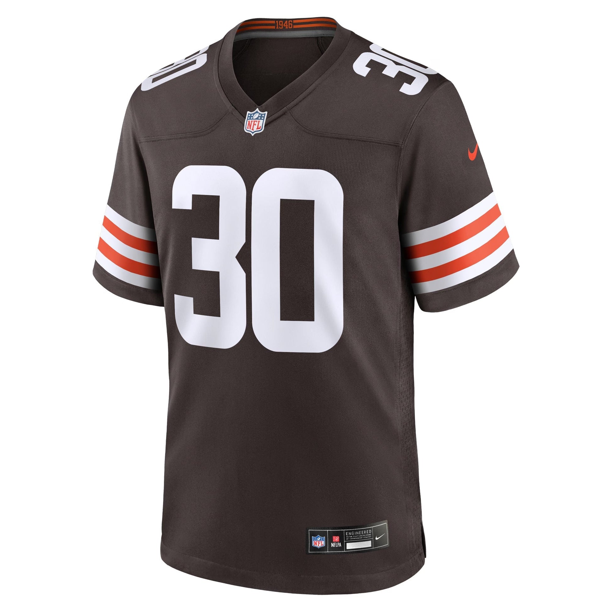 Cleveland Browns Devin Bush Brown Game Jersey football jersey product view 1