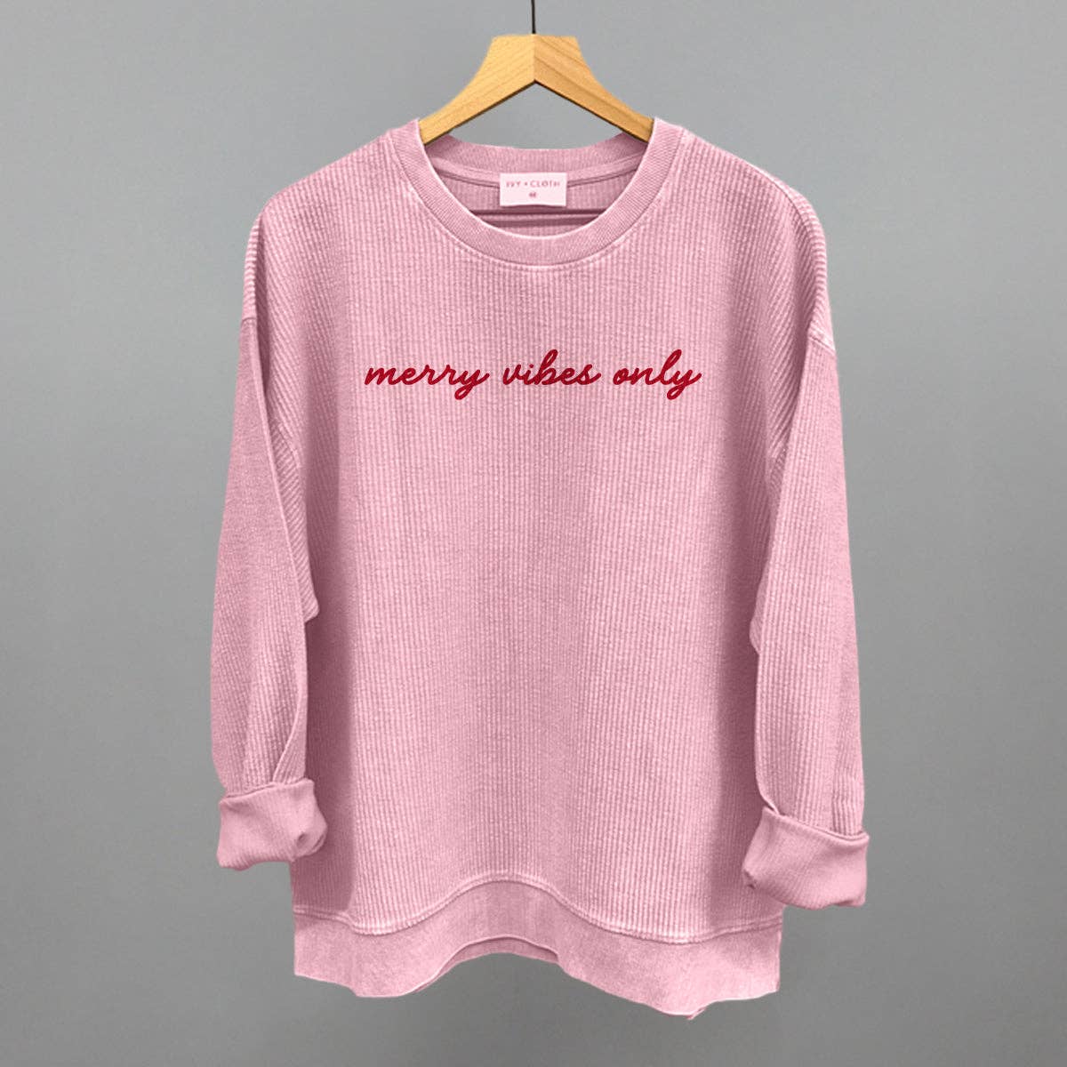 Merry Vibes Only Script Unisex T-shirt, Sweatshirt, Hoodie, Long Sleeve Tee - T-Shirt, Sweatshirt, Hoodie