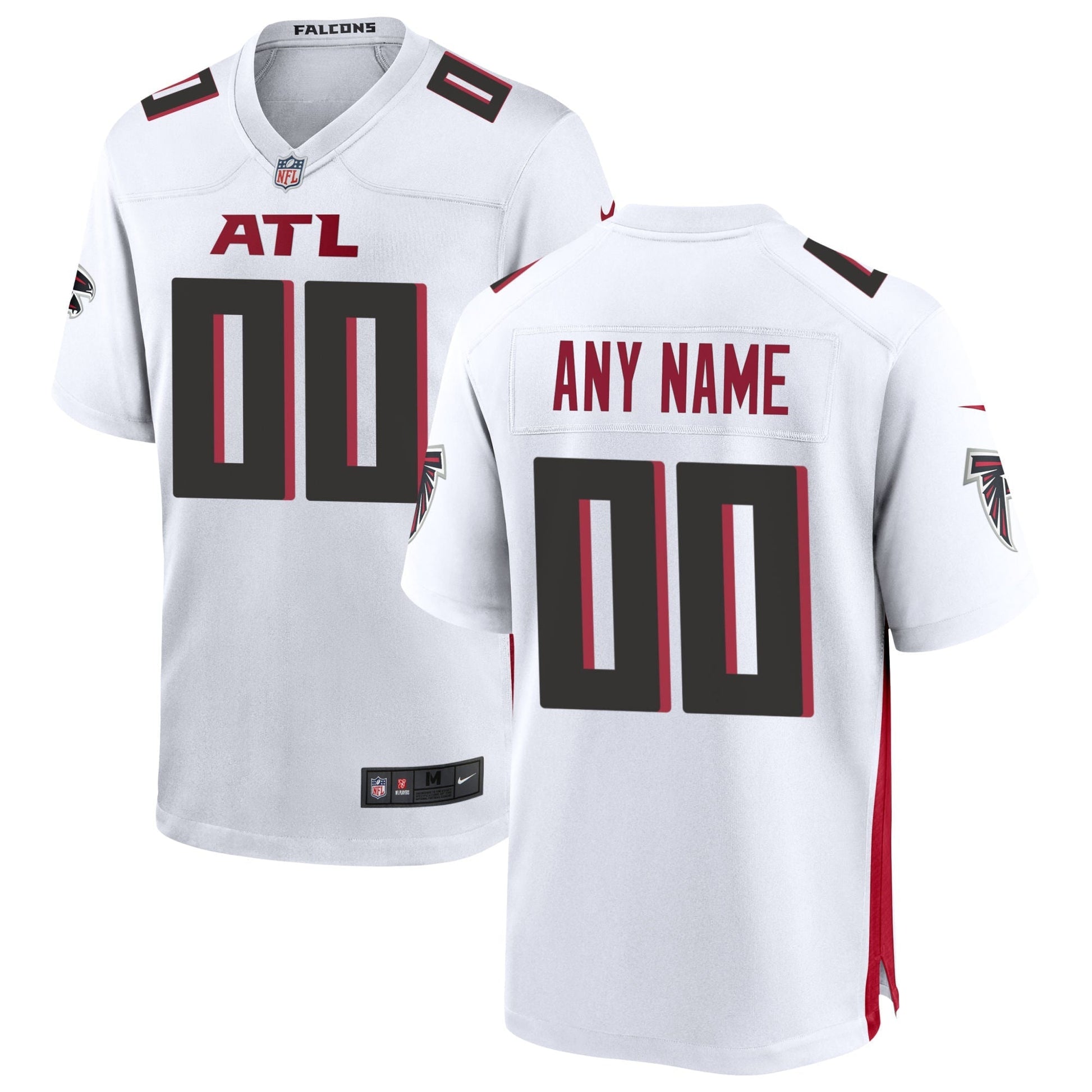Atlanta Falcons Custom Game Jersey - White football jersey product view 1